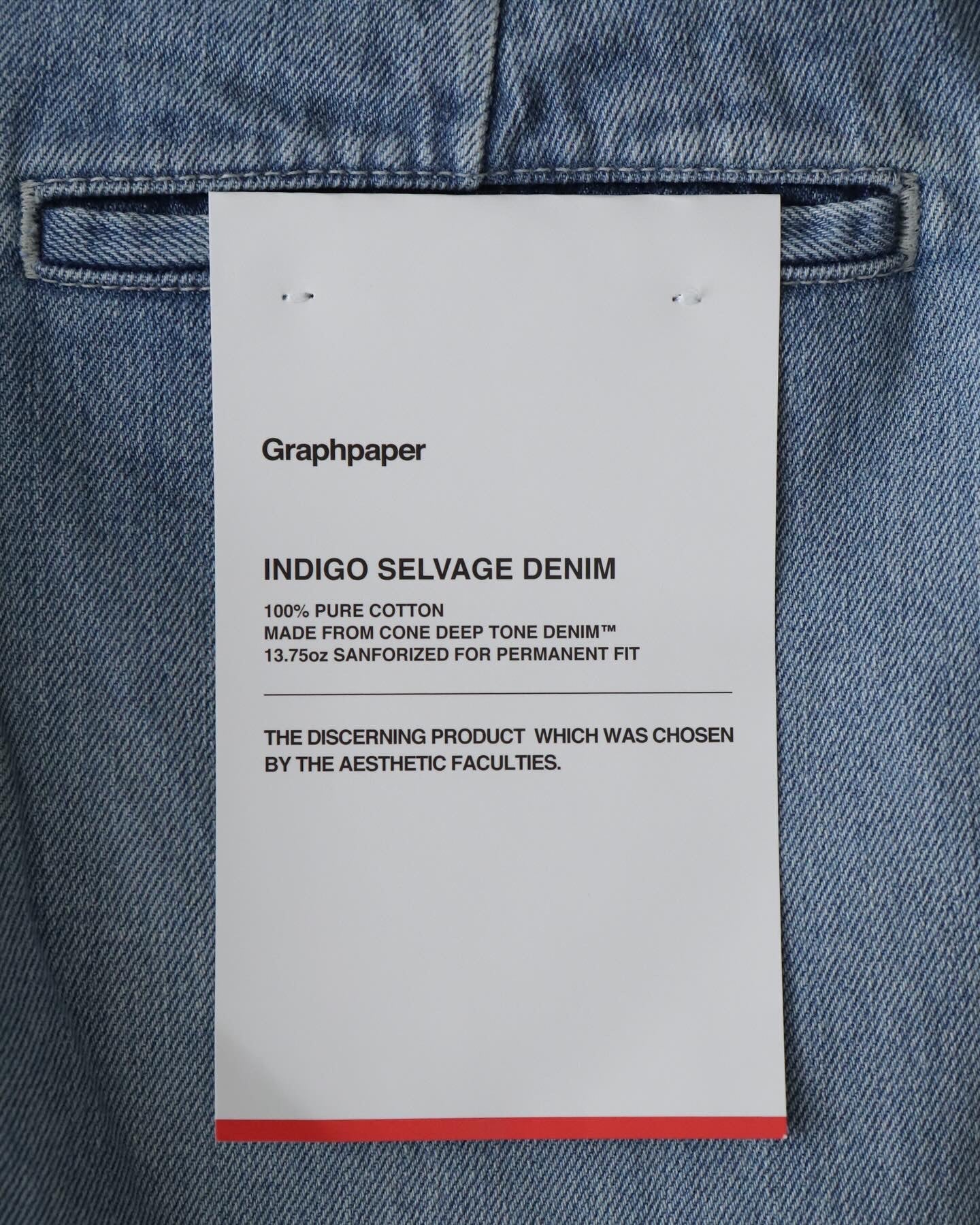 SELVAGE DENIM TWO TUCK TAPERED PANTS