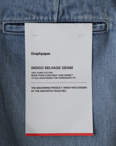 SELVAGE DENIM TWO TUCK TAPERED PANTS