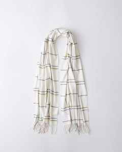 LAMBS WOOL CHECK STOLE