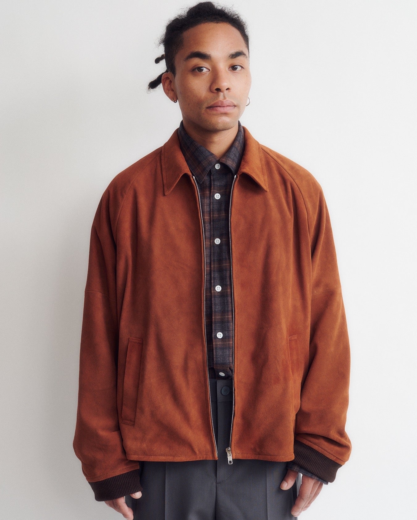 GOAT SUEDE ZIP UP BLOUSON