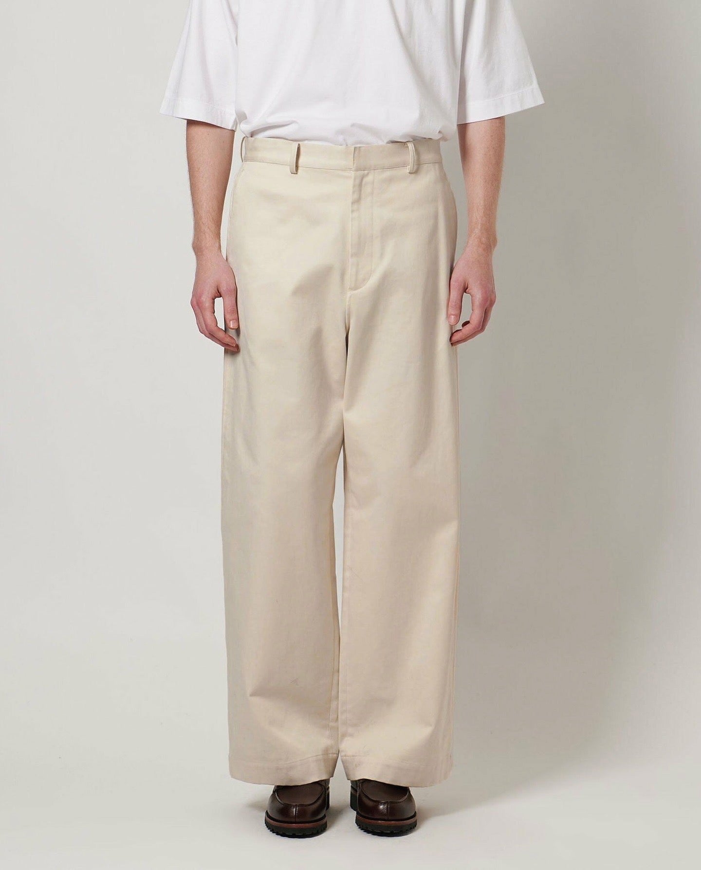 COTTON SATIN BAGGY PANTS
