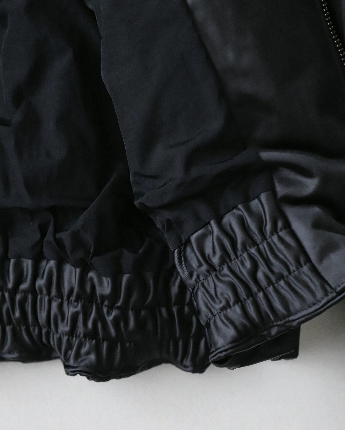 COWHIDE NYLON CROPPED JACKET MA-1（WOMEN）