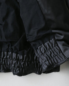 COWHIDE NYLON CROPPED JACKET MA-1（WOMEN）