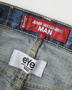 LEVI'S TURN-UP PATCH WORK DENIM PANTS
