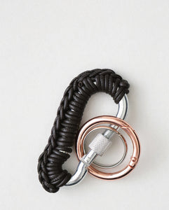 BROWN LEATHER CARABINER BY AURELIE MATHIGOT