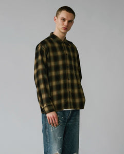 SUPER 120’S WOOL CHECK OPEN SHIRT