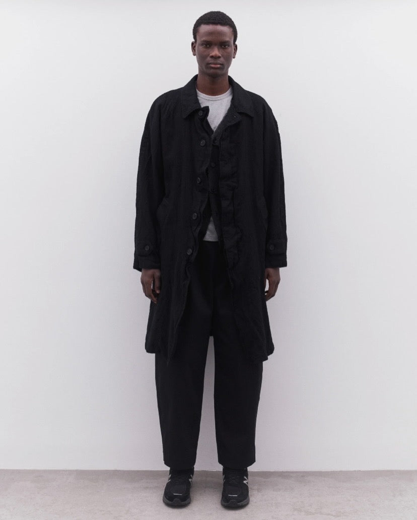 WOOL SERGE FULLING COAT
