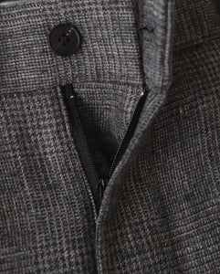 LINEN WOOL TWILL LOOSE FIT PANTS