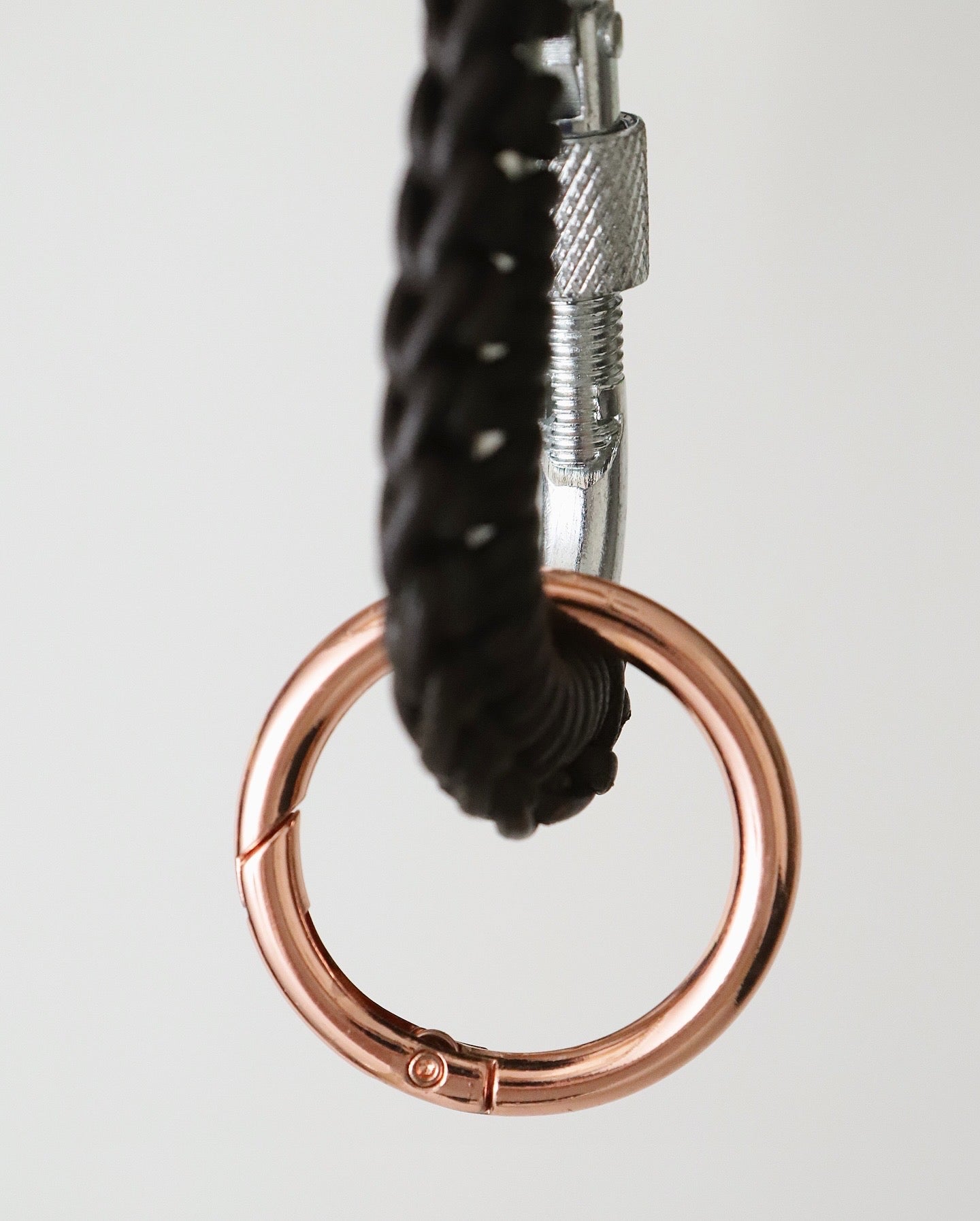BROWN LEATHER CARABINER BY AURELIE MATHIGOT