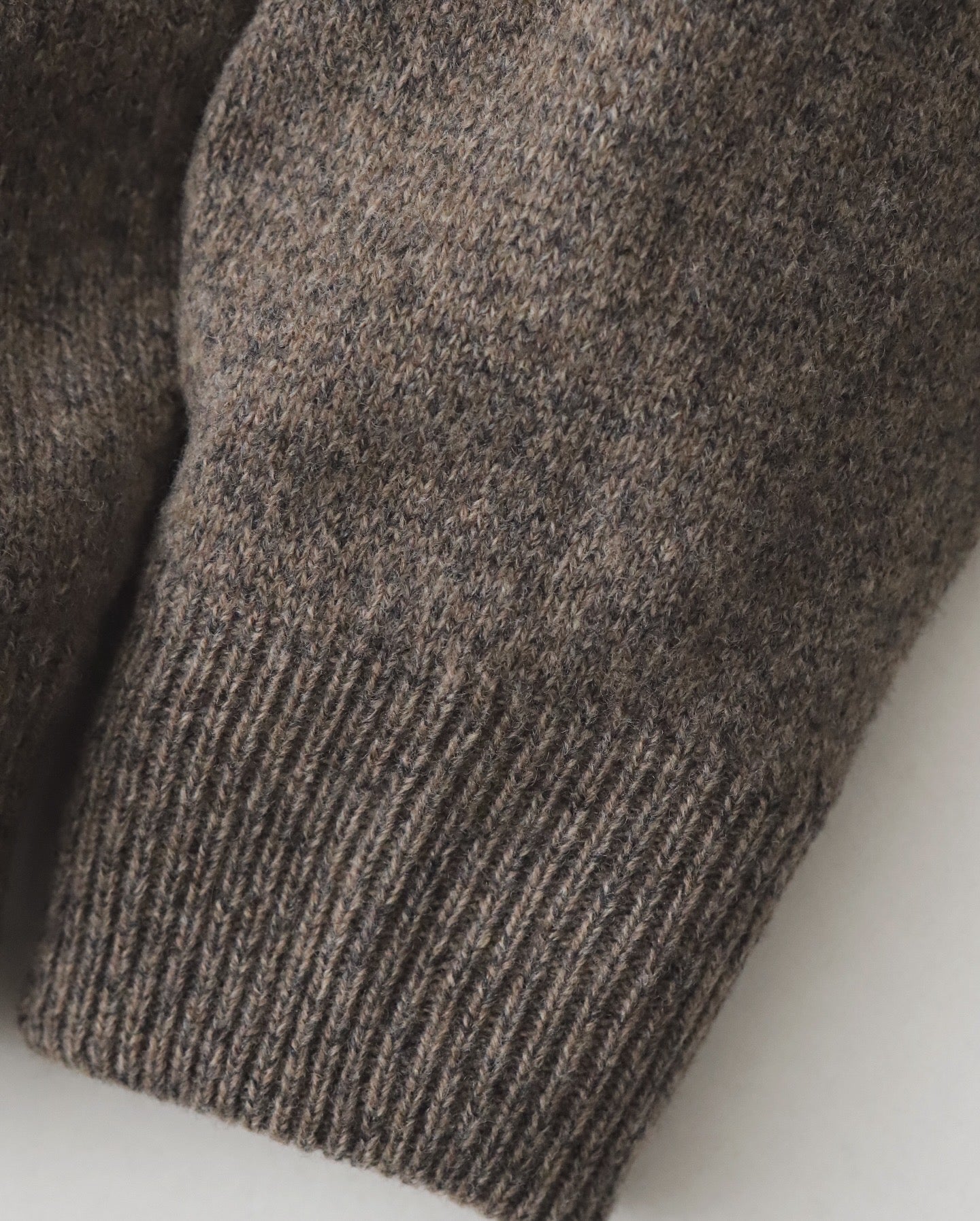 ZIP CREW NECK CARDIGAN｜LAMS WOOL PLAIN KNITTED