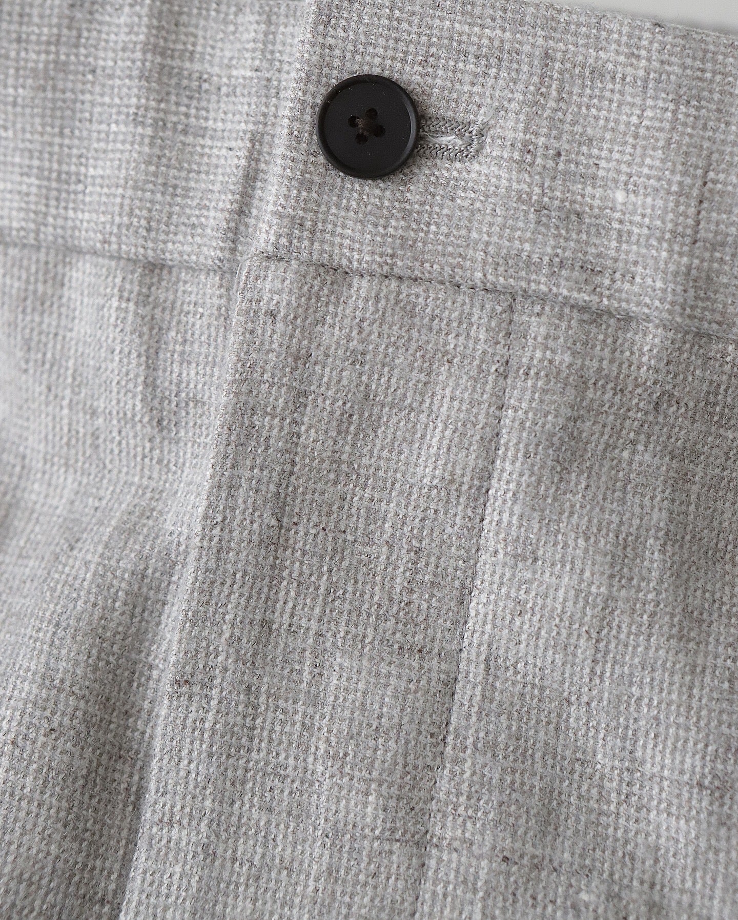 LINEN WOOL TWILL LOOSE FIT PANTS