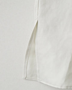 SILK LINEN OPEN COLLAR S/S SHIRT