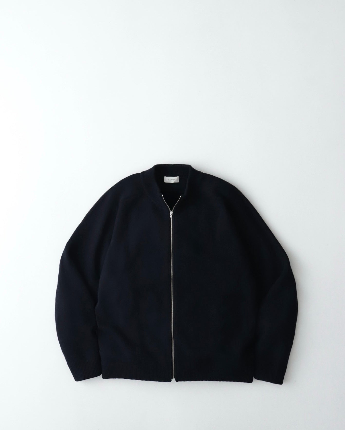 ZIP CREW NECK CARDIGAN｜LAMS WOOL PLAIN KNITTED