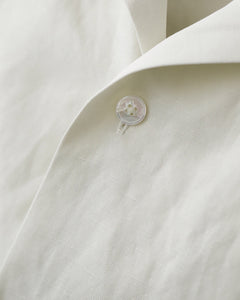 SILK LINEN OPEN COLLAR S/S SHIRT