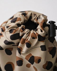 LEOPARD NYLON DRAWSTRING BAG