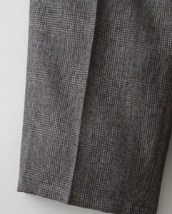 LINEN WOOL TWILL LOOSE FIT PANTS