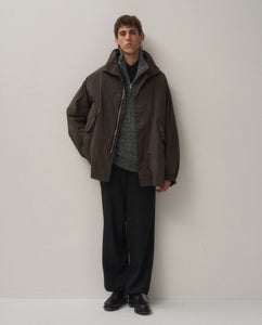 【ATON/エイトン】AIR WEATHER SHORT MODS COAT ATON-AIR WEATHER SHORT MODS COAT / WOOL WASHI OVERSIZED CARDIGAN