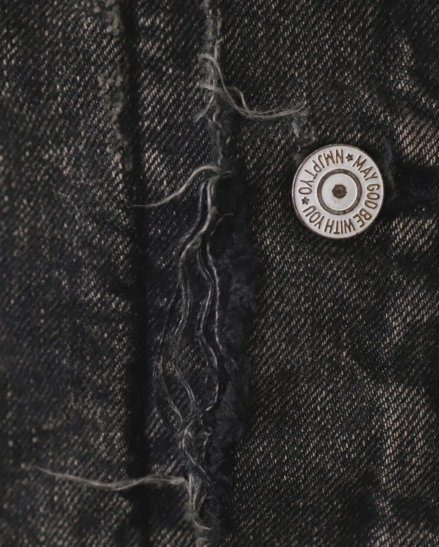 NEW MANUAL BLACK DENIM TRACKER JACKET