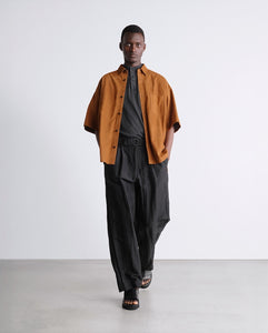 26ssGraphpaper CowNubuckLeather レザーシャツ Graphpaper COW NUBUCK LEATHER S/S OVERSIZED REGULAR COLLAR SHIRT