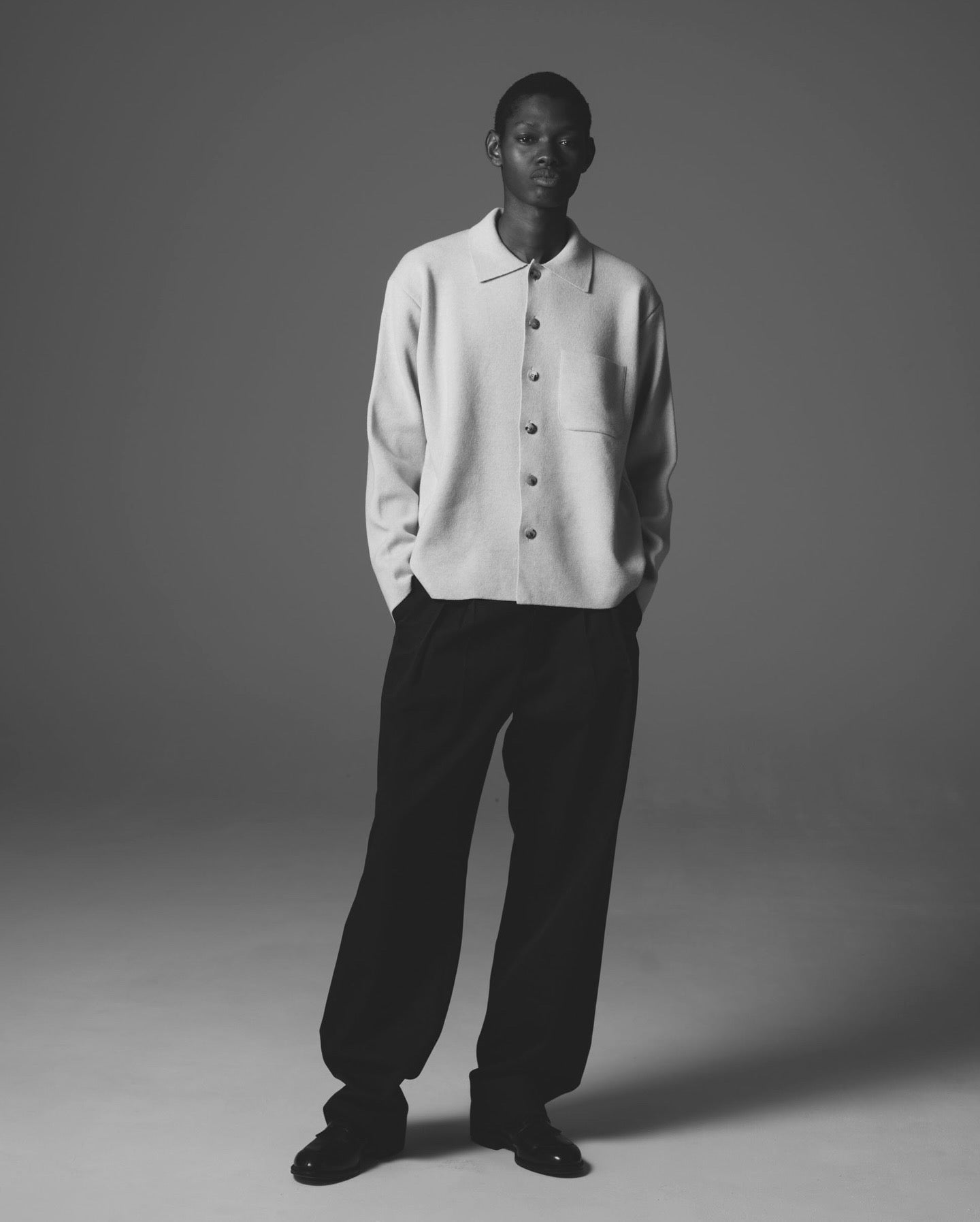 SHIRTS CARDIGAN｜LAMS WOOL INTERLOCK KNITTED