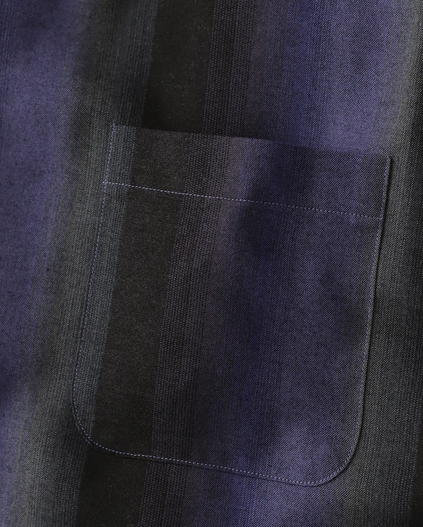 OMBRE STRIPE OPEN COLLAR SHIRT