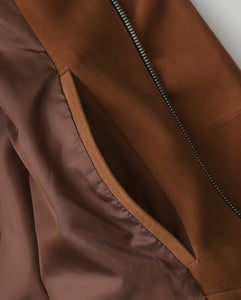 GOAT SUEDE ZIP UP BLOUSON