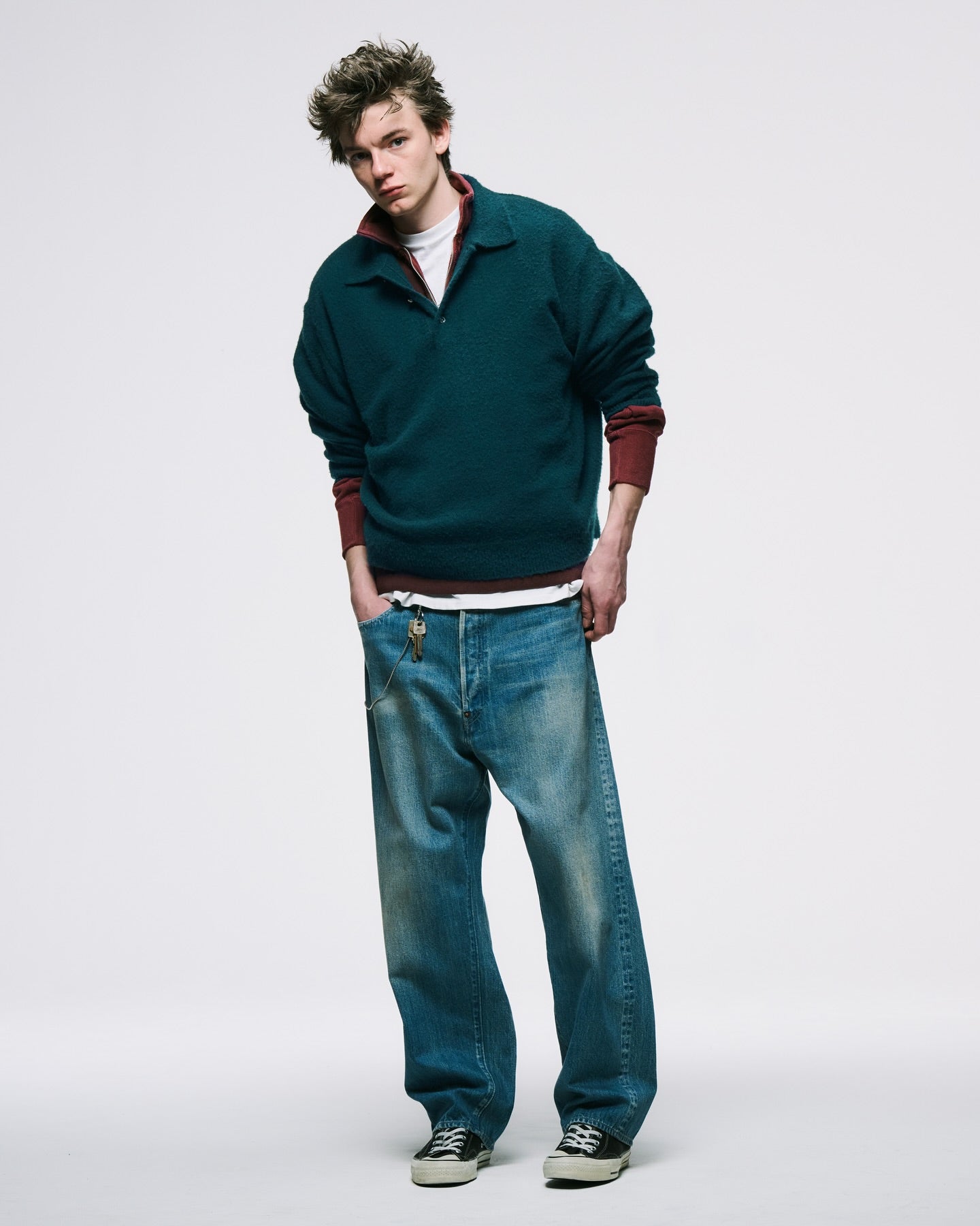 NO.22 WASHED WIDE DENIM PANTS