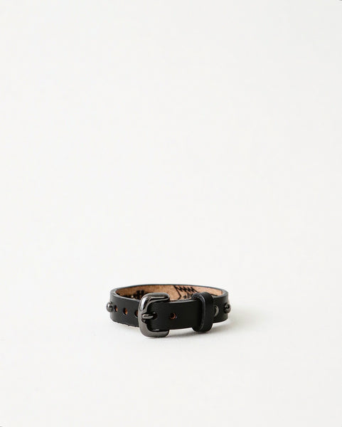 WACKO MARIA WOLF'S HEAD / STUDS LEATHER WRIST BAND（15mm）L – NCNR