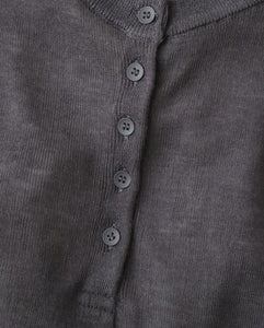 SILK BLENDED CIRCULAR RIB HENRYNECK SWEATER（WOMEN）
