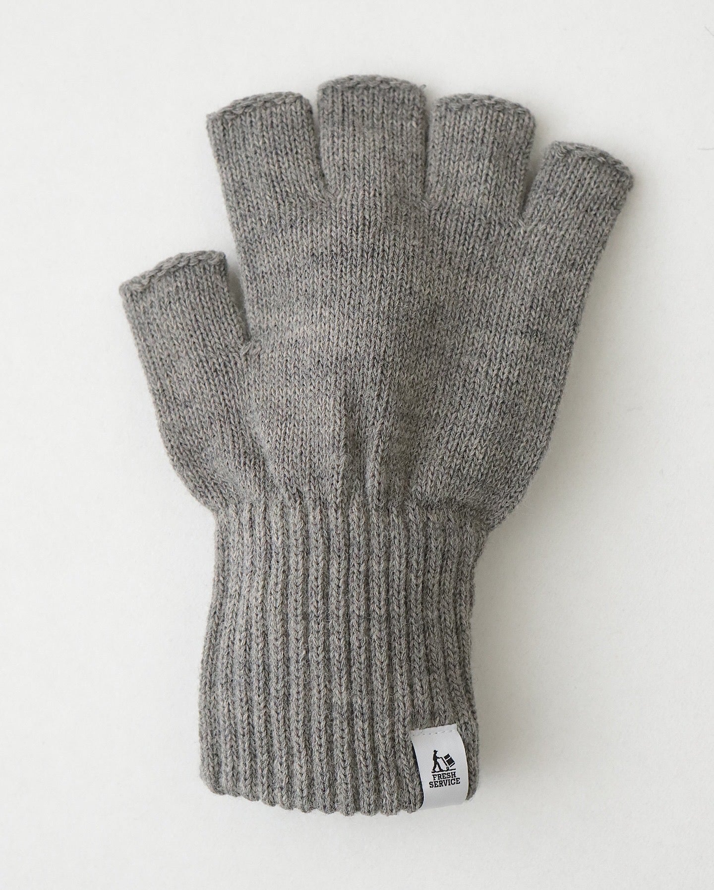 THERMAL RIB KNIT FINGERLESS GLOVES