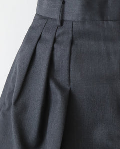 COMPACT WOOL 3TUCKED WIDE PANTS（WOMEN）