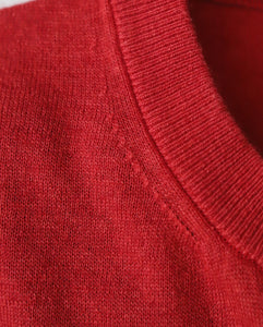 GARMENT DYED CASHMERE SILK CREWNECK CARDIGAN（WOMEN）