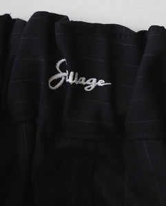 CIRCULAR SHORT PANTS BLACK STRIPE