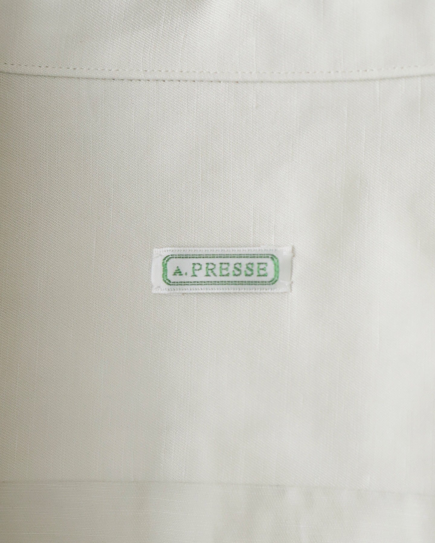 SILK LINEN OPEN COLLAR S/S SHIRT
