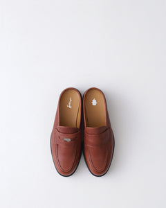 COIN LOAFER MULE SNAKE BROWN