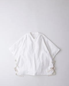 HENLEY POPOVER SHIRT WAFFLE WHITE SHORT SLEEVE