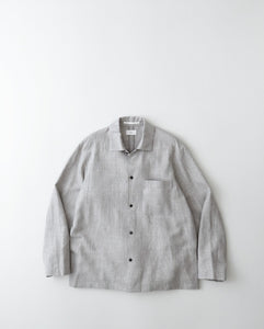 LINEN WOOL TWILL SHIRT JACKET