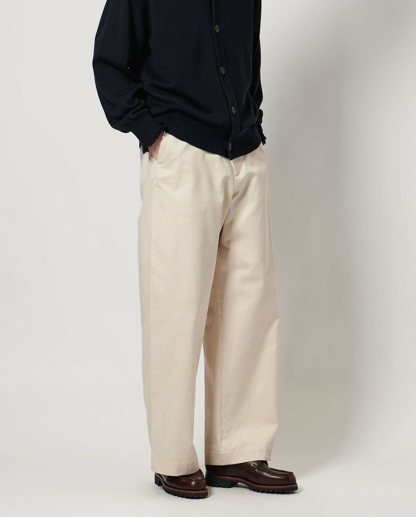 COTTON SATIN BAGGY PANTS
