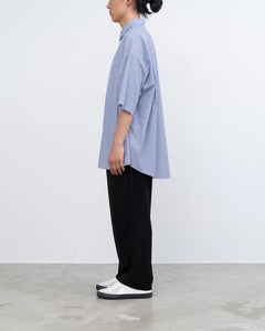BROAD STRIPE S/S OVERSIZED REGULAR COLLAR SHIRT
