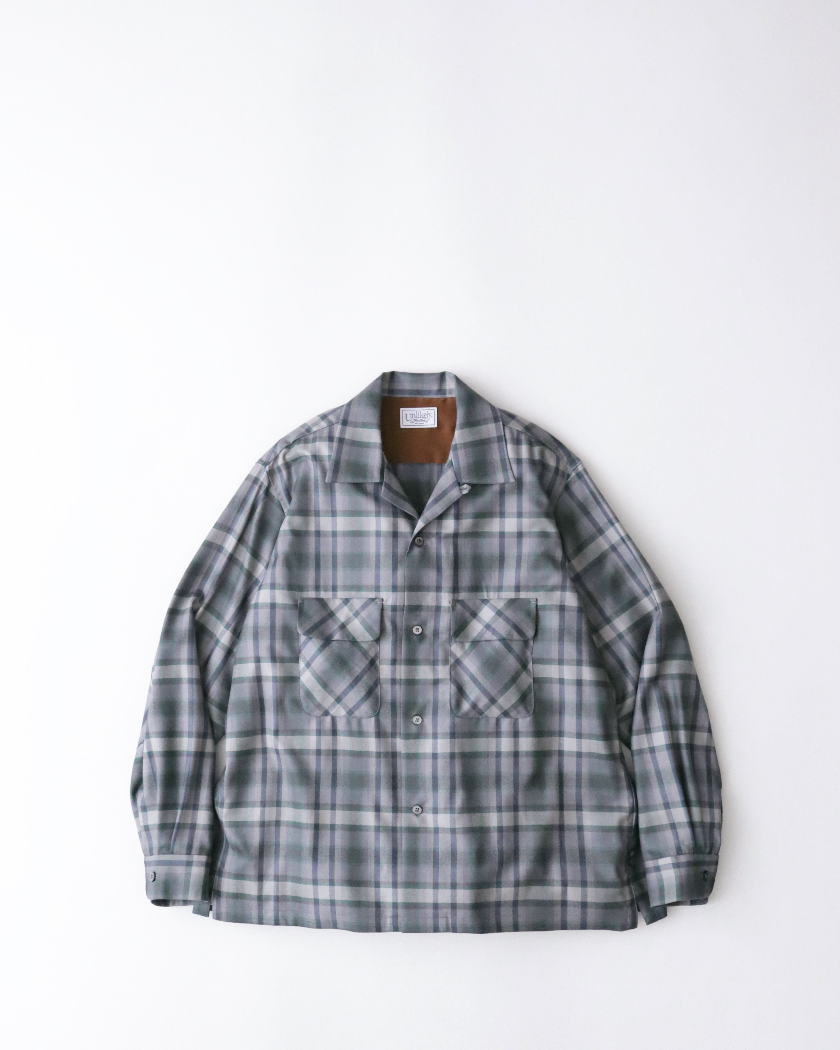 UNLIKELY 2P SPORTS OPEN L/S SHIRTS WOOL PLAIDS