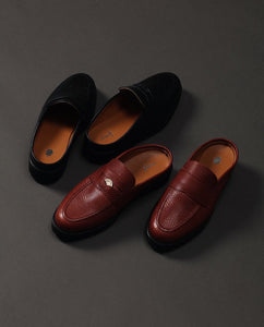 COIN LOAFER MULE SNAKE BROWN