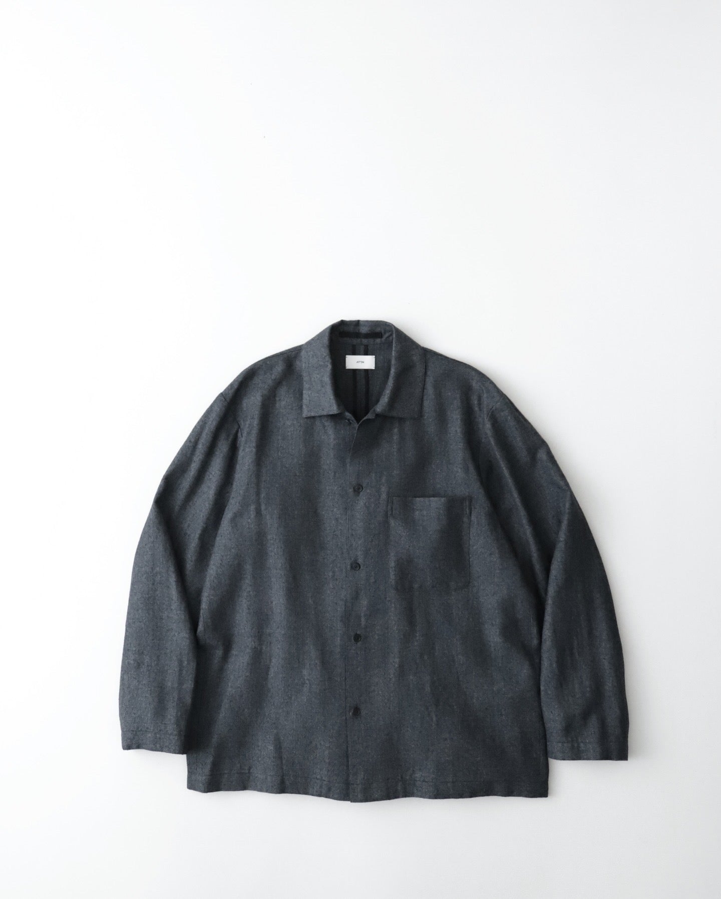 LINEN WOOL TWILL SHIRT JACKET