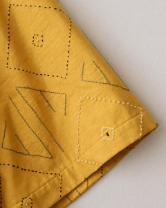 OVERSHIRT SHORT SLEEVE EMBROIDERED FABRIC YELLOW