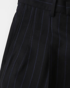DOUBLE PLEATED SHORT TROUSERS / Dormeuil