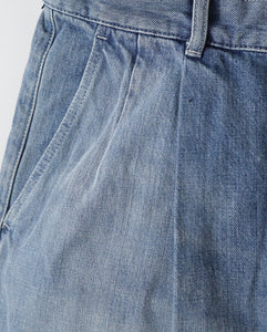 SELVAGE DENIM TWO TUCK PANTS