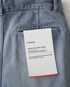 SELVAGE DENIM TWO TUCK PANTS
