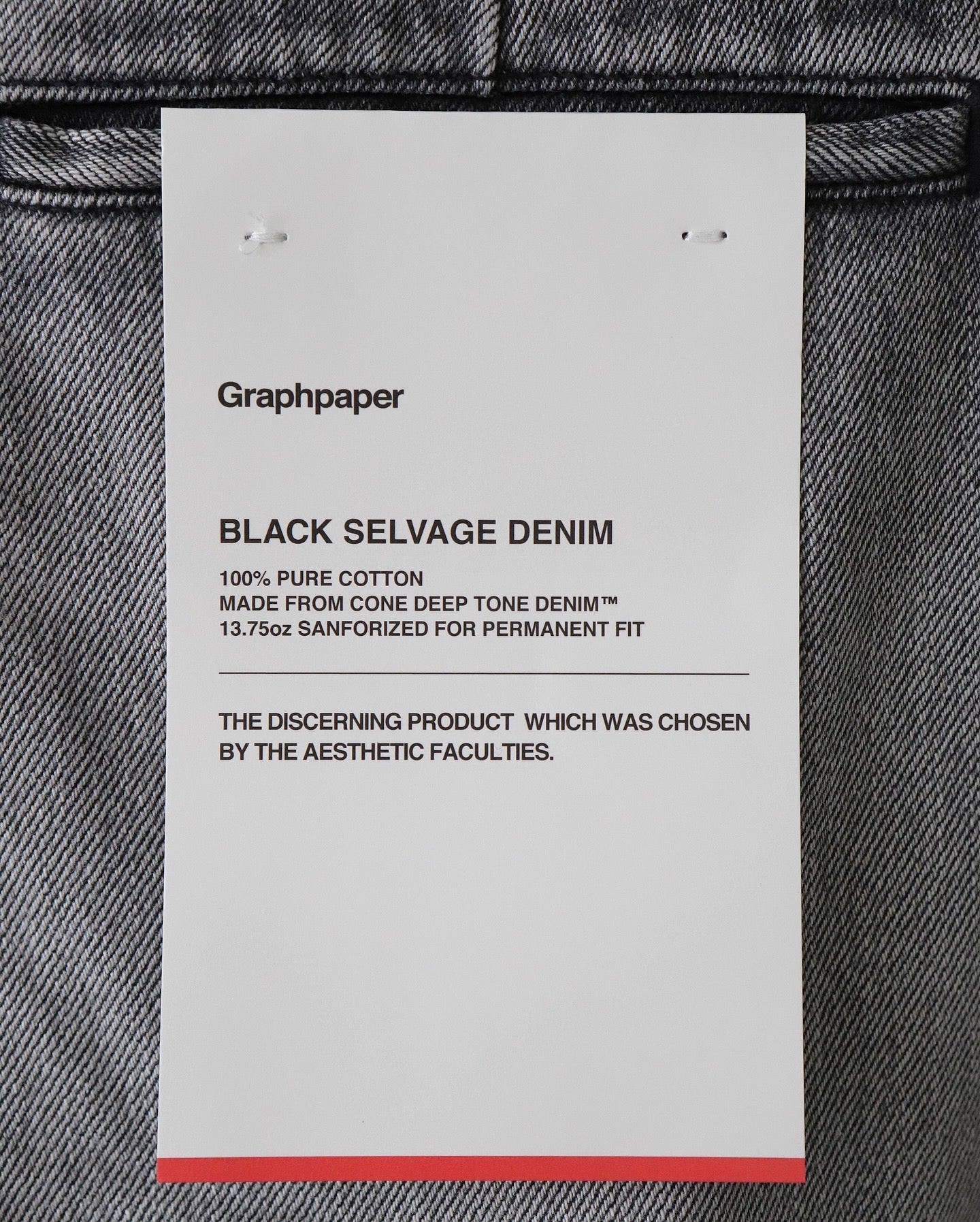 SELVAGE DENIM TWO TUCK TAPERED PANTS