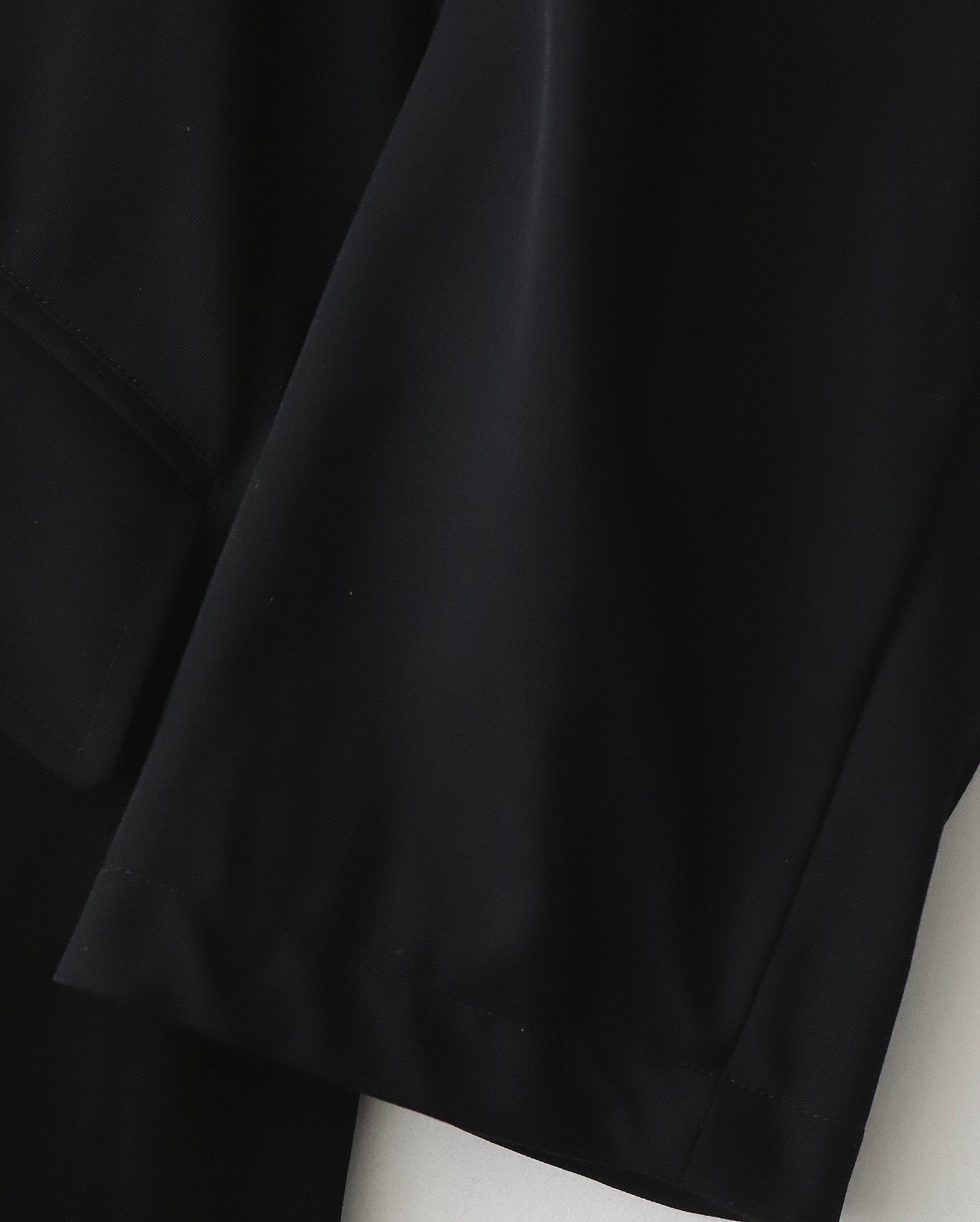 FULLED WOOL GABARDINE OVERSIZED BAL COLLAR COAT