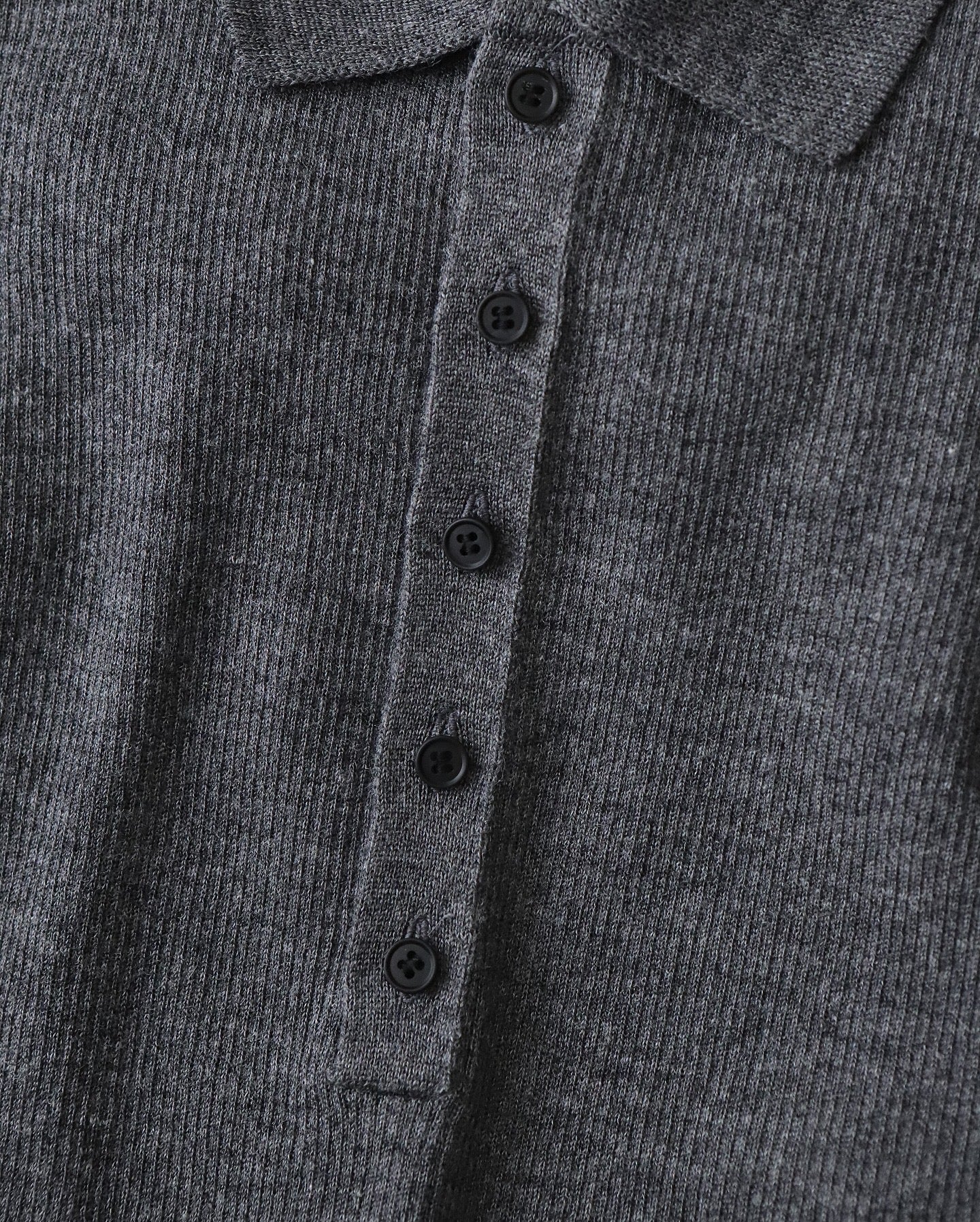 RAMIE WOOL RIB | RIB POLO SWEATER（WOMEN）