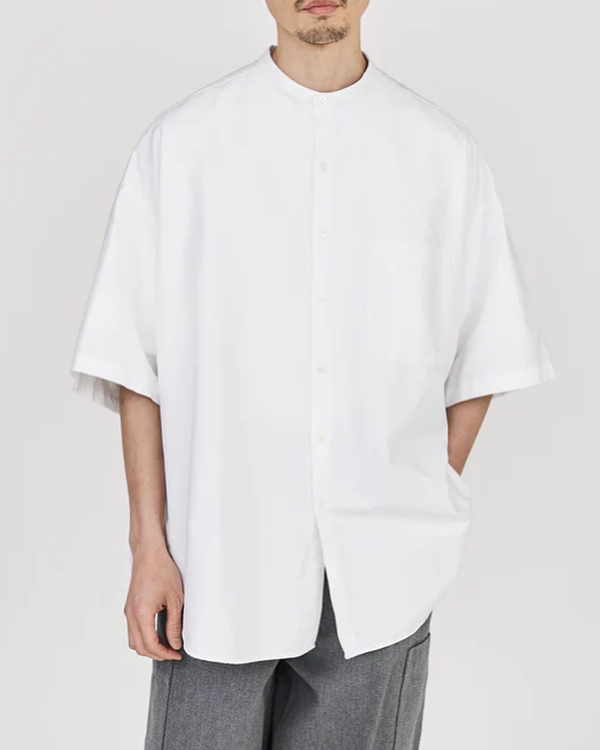 Graphpaper OXFORD OVERSIZED S/S BAND COLLAR SHIRT – NCNR WEB STORE